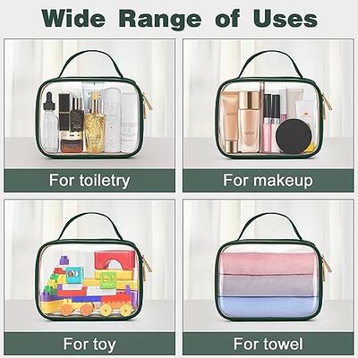 F-color TSA Approved Toiletry Bag - 3 Pack Clear Toiletry Bags Clear Makeup  Cosmetic Bags for Women Men, Quart Size Travel Bag, Carry on Airport
