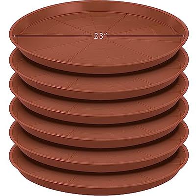  LIFKOME 10pcs Plant Dish Outdoor planters Plant Trays for pots  Plastic Flower Pot drip Trays Plant Water drip Tray Plant Trays for Non  Holes Round Planter Plates Disc Wavy White