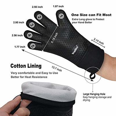 Gorilla Grip Heat and Slip Resistant Silicone Oven Mitts Set, Soft Cotton  Lining, Waterproof, BPA-Free, Long Flexible Thick Gloves for Cooking, BBQ