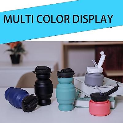 Mefold Water Bottles Collapse Silicone Durable Leak Proof Straw