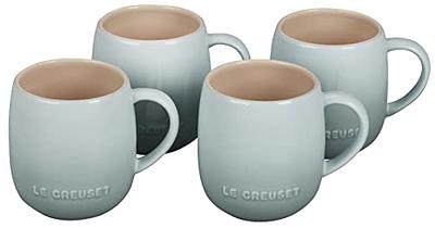 Le Creuset 14 oz. Set of 4 Sea Salt Stoneware Mugs