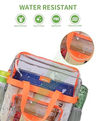 Oraben Clear Lunch Bags for Work See Through Plastic Lunch Box Transparent Lunch Bags for Men and Women Children (Black)