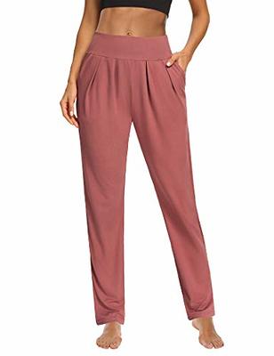 Women's Wide Leg Comfy Pants Casual Loose Yoga High Waisted Cozy Lounge  Pajama Palazzo with Pockets