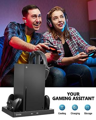 Lictin Cooling Fan Charging Station for Xbox Series X Console & Controller,  Upgraded 4 Cooler Fan System Stand, Vertical Dual Charger Station Dock  Accessories with 2 x 1400mAh Rechargeable Battery - Yahoo Shopping