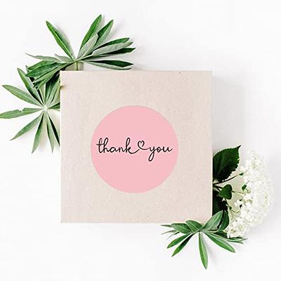 1.5 Inch Thank You Stickers, 500 PCS Pink Sealing Stickers Thank