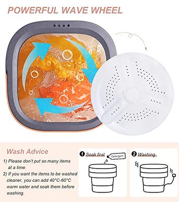 Portable Washing Machine Mini Washer with Drain Basket, Foldable Small  Washer for Underwear, Socks, Baby Clothes, Towels, Delicate Items (White) -  Yahoo Shopping