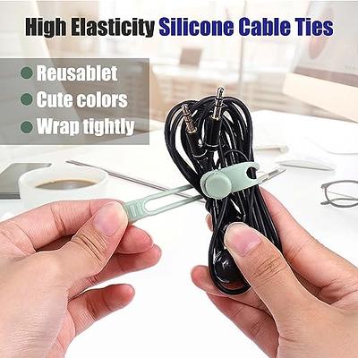 Cord Hider 5pcs Adhesive Reusable Cable Tie Cord Management For