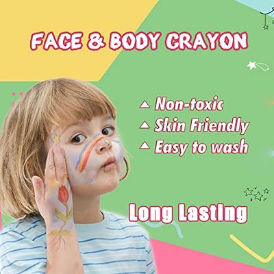 Face Paint Crayons for Kids, 36 Makeup Sticks & 36 Stencils, Professtional  Face Painting kit for