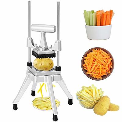 Vevor Stainless Steel French Fry Cutter Potato Vegetable Slicer Chopper 3  Blades, 1 - Baker's