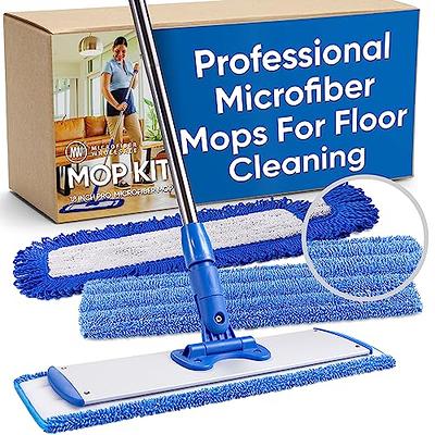 TIMIVO Dust Mop, Microfiber Mops for Floor Cleaning, with Height Adjustable  Handle and 1 Washable Mops Pad, Wet & Dry Floor Cleaning Mop for Hardwood