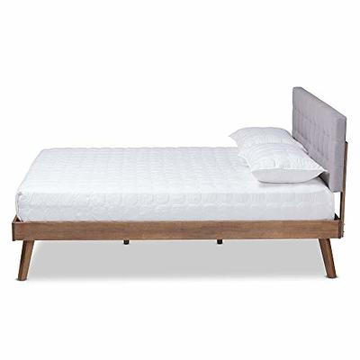 Baxton Studio Beds Platform King Light Grey Walnut Yahoo