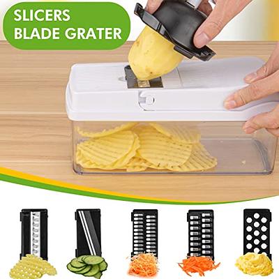 A Home Vegetable Chopper Food Chopper - Tomato Dicer, Onion Chopper,  Vegetable Cutter - Food Dicer Chopper With Storage Container & Slip-Proof  Mat - Kitchen Tools Onion Dicer (3 Blades)