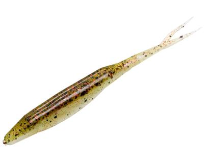 Zoom Salty Super Fluke - Green Pumpkin Red - TackleDirect