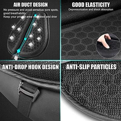 Unique Bargains Motorcycle Seat Gel Pad Shock Absorption Mat Comfortable  Soft Cushion Blue