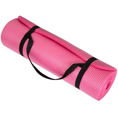 Leisure Sports 0.5-mm Yoga Mat with Carrying Strap in Pink