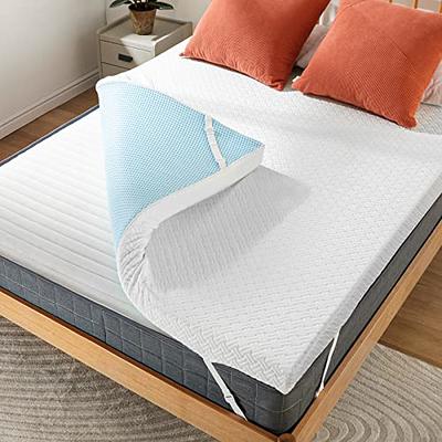 2 inch Non-Slip Design Gel Memory Foam Mattress Topper with Removable &  Washable Cover for Cooling Sleep,Pressure Relief ,CertiPUR-US Certified -  Twin