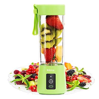 Portable blender, Mini Fruit Juicer Cup, Personal Small Electric Juice  Mixer Machine with USB Rechargeable 4000mAh Battery Powered 380ML Travel  Bottle