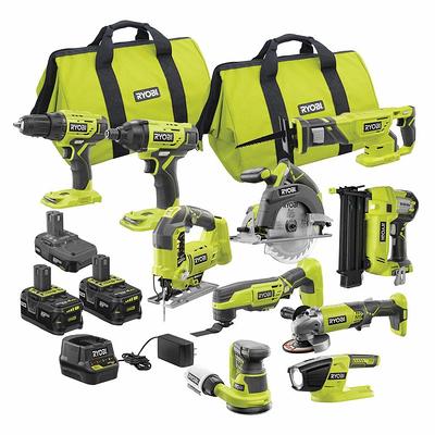 RYOBI ONE+ 18V Cordless 6-Tool Combo Kit with 1.5 Ah Battery, 4.0 Ah  Battery, and Charger 