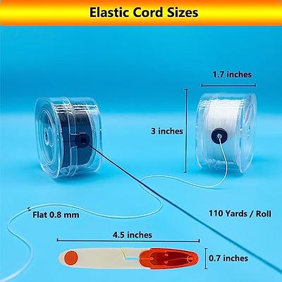 Elastic Cord for Bracelets, 2 Rolls 0.8mm Flat Stretchy Bracelet String,  220 Yards Elastic String for Jewelry Making with Organizing Case and  Scissors - Yahoo Shopping