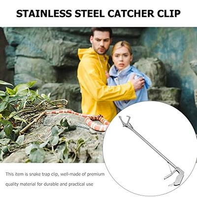 Snake Tong, Professional Stainless Steel Extra Long Collapsible Reptile  Grabber Rattle Snake Catcher, Heavy Duty Wide Jaw Handling Tool Snake  Grabber
