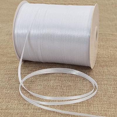  Mlurcu White Fringe Chiffon Silk Ribbon 1-1/2 Inch x