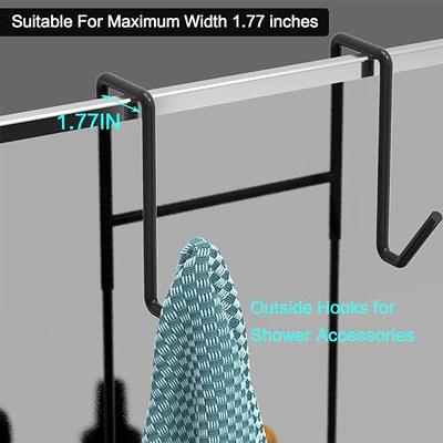 Oumilen Over The Door Shower Caddy, Hanging Organizer Shelf Rustproof, Shower Basket with Suction Cup, PSHK088