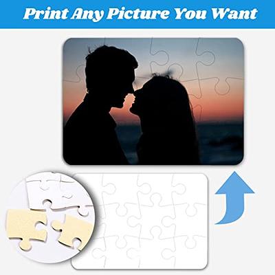 8 Sets Blank Puzzles Rectangle Sublimation Puzzle White Jigsaw Puzzle DIY  Custom Puzzle for Heat Press Thermal Transfer (A5-12)