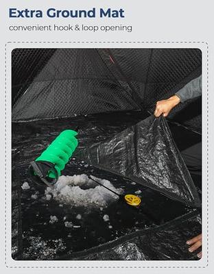 DEERFAMY Ice Fishing Shelter, 5-6 Person Ice Fishing Tent 3-Layer Cotton  Filled, Pop up Ice Shanty Insulated Tent with Carrying Bag, Floor Mat,  Extra Mesh Bag, 8 Ice Anchors, Red - Yahoo Shopping