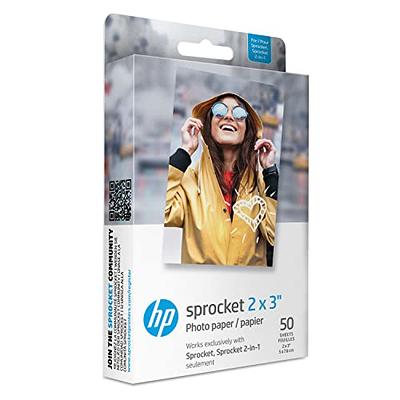 HP Sprocket Select Portable Instant Color Photo Printer for Android and iOS  Devices (Eclipse) Zink Paper Bundle, 2.3x3.4