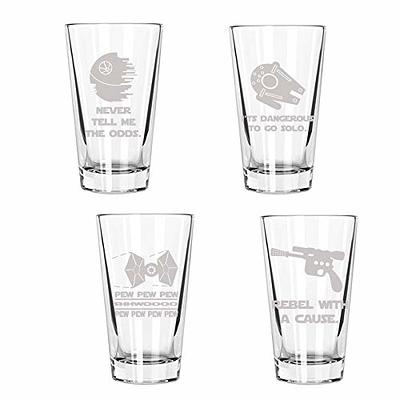 Star Wars Gift Set of 4 Star Wars Pint Glasses: Rebel, Pew Pew Pew