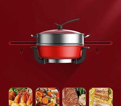 1PC Steam Pot Divided Skillet Stainless Steel Sauce Pan Lid Braising Pan  Lid