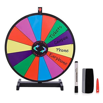  Spin The Wheel 11.81 Inch 10 Slots Spinning Wheel Game 5 Colors  Reusable Prize Wheel of Fortune Spinner Wheel Dry Erase with Suction Cup  Base for Party Carnival Tradeshow Prize Wheel