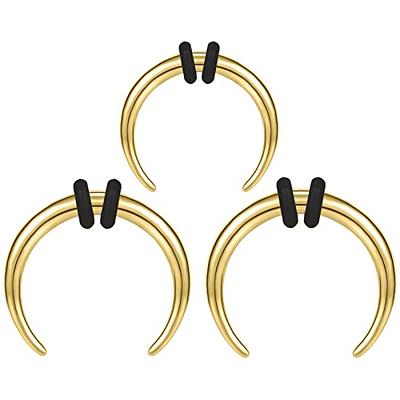 Amazon.com: OUFER Pincher Septum Rings Tapers, Crescent Shaped Taper Set Pincher  Septum Piercings, 316L Stainless Steel Cresent Horseshoe Pincher 8-16  Gauges for Women Men: Clothing, Shoes & Jewelry