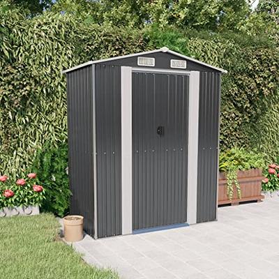 Anthracite Wall-mounted Garden Shed 46.5x39.4 x70.1 Inch Steel - Yahoo  Shopping