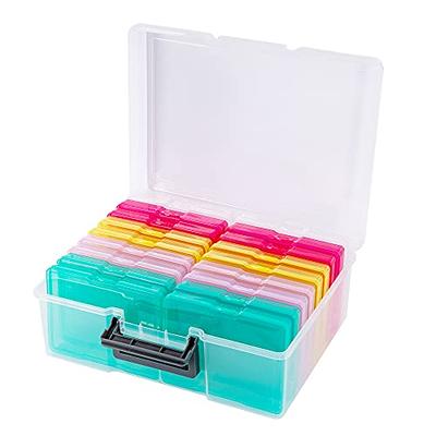 Citylife 5 PCS Plastic Storage Bins with Latching Lids Portable