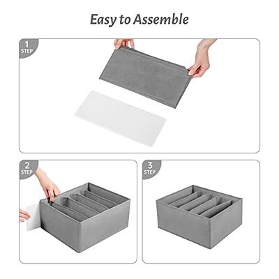 Clothes Jeans Compartment Storage Box Closet Foldable T-Shirt