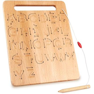 Yasaiey Wooden Letters Tracing Learning Board,Montessori Wooden Alphabet  Practice Writing Tool Portable Uppercase ABC Educational Gift Board Fine  Motor Skills Toy Games for Ages 3-5 - Yahoo Shopping