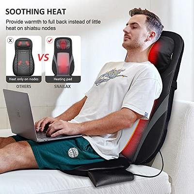 Snailax Shiatsu Back Massager with Heat -Deep Kneading Massage Chair Pad  with Adjustable Intensity, Shiatsu Chair Massager to Relax Full Body Muscle  - Yahoo Shopping