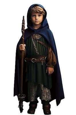 HOMELEX Blue Renaissance Costume for Boys - Kids Medieval Cloak With Hood  Halloween Ranger Wizard Elven Hooded Cape Robe - Yahoo Shopping