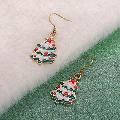 Candy Cane Merry Christmas Earrings Santa Claus Dangle Earrings Christmas |  eBay