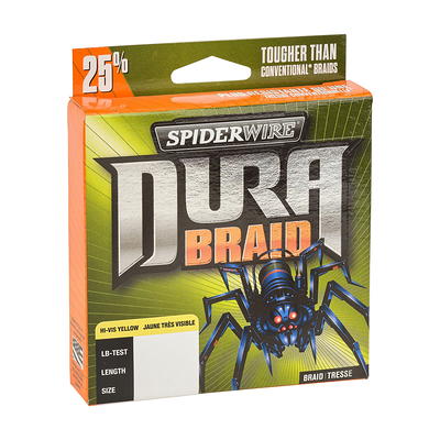 SpiderWire 40lb DuraBraid, 300yd, Hi-Vis Yellow Fishing Line