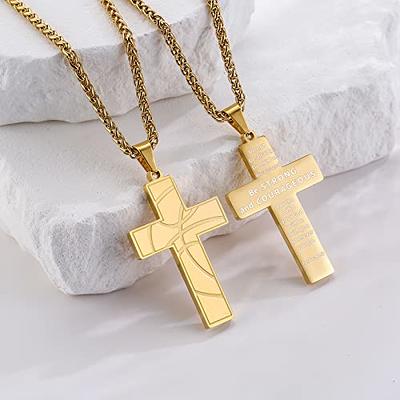 Handmade Walnut Wooden Cross Necklace Christian Jewelry Small Dainty Cross Gift for Girls or Boys First Holy Communion Confirmation