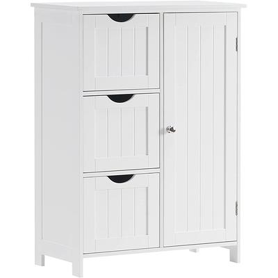 Bathroom Floor Cabinet 3-Drawer Wooden Storage Side Organizer