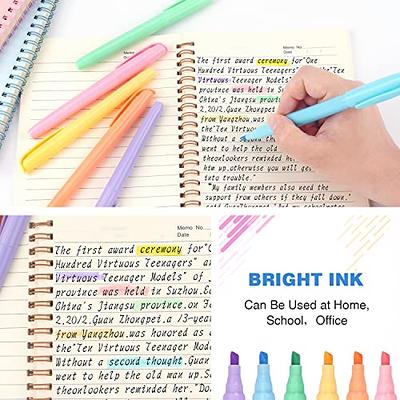 WRITECH Dual Tip Highlighter Markers: Aesthetic Fine & Chisel Tip Pastel  Vintage Marker Multicolor Pens Pack No Bleed & Smear for Bible Highlighting