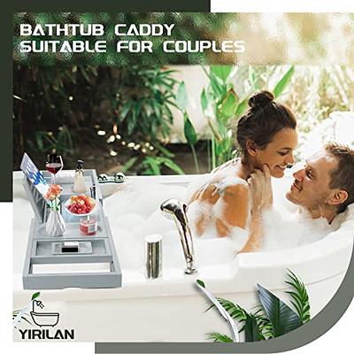 Luxury Bathtub Tray Caddy - Foldable Waterproof Bath Tray & Bath