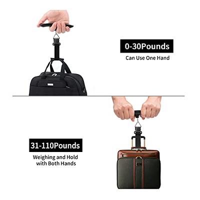 Portable Digital Luggage Scale LCD Display Backlight Baggage Scale  110lb/50kg Electronic Hanging Travel Suitcase Luggage Scales Weight Balance  Tool Hook/Webbing Styles
