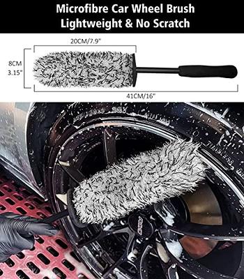 Car Rim Brush Car Tire Brush Wheel Rim Brush Short Handle Wheel Brushes For  Car Wash Car Detailing Microfiber Car Rim Cleaning