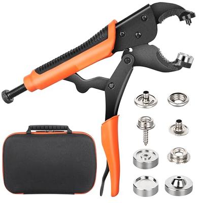 Snap Fastener Kit Adjustable Pliers for Snap Buttons,Snap Fastener Tool Kit  with Snap Button Set for Boat Covers,CanvasA 