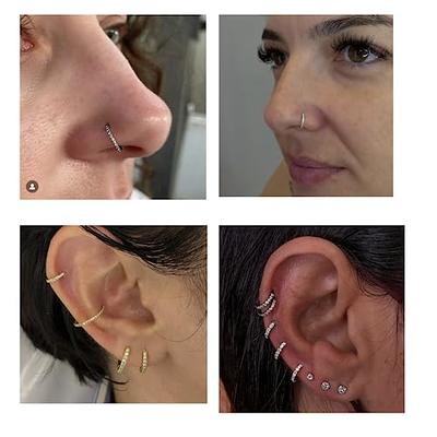 14K Gold Horseshoe Ring - Cartilage, Tragus, Daith, Rook, Septum, Lip