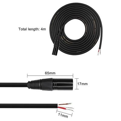 XMSJSIY XLR Microphone Cable Pigtail Bare Wire 3Pin XLR Speaker Audio Mic  Cable Open End Connector Replacement Extension Cable for DJ/PA Subwoofer  Mixer Amplifier - 4M/13.1FT(XLR Male) - Yahoo Shopping